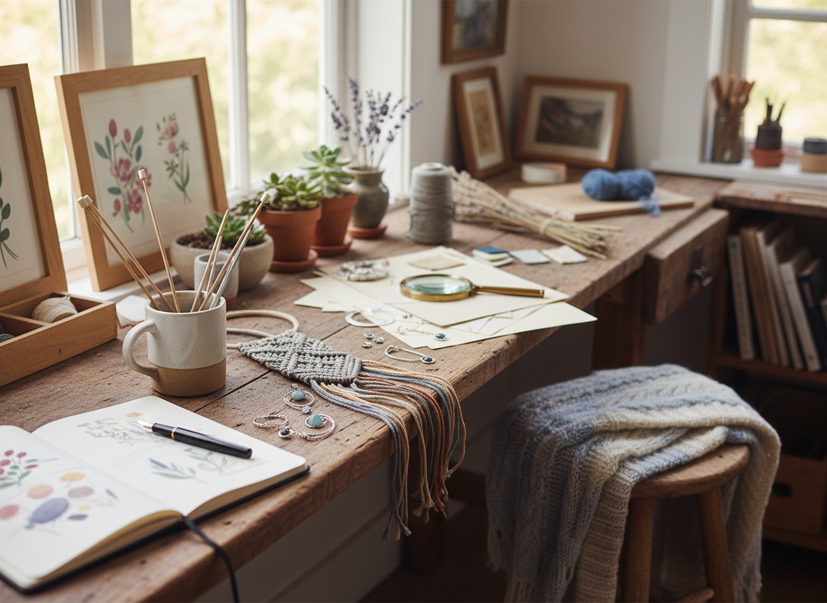 リネン生地のハンカチの角に『Thanks Mom』の筆記体と、小さな赤いカーネーションが刺繍されているアップ写真