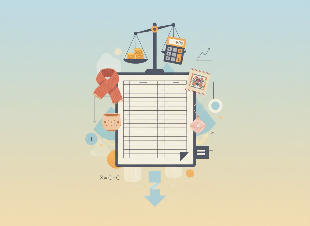 【原価計算シート付き】「安すぎる」を卒業！適正なハンドメイド価格設定方法と計算式