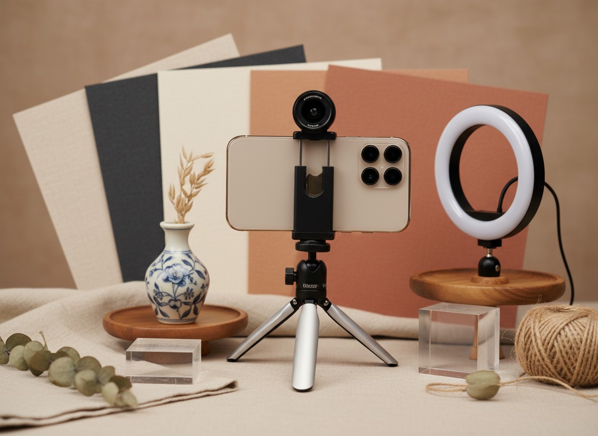スマホでプロ級！ハンドメイド作品の魅力を引き出す撮影機材と高単価背景テクニック